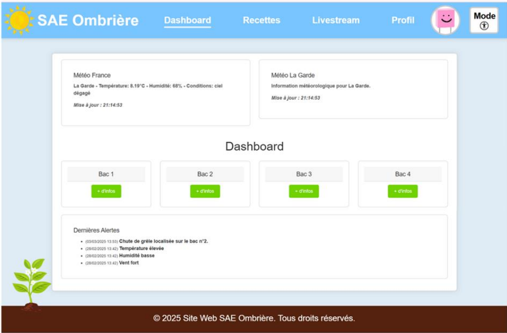 Interface web finale
